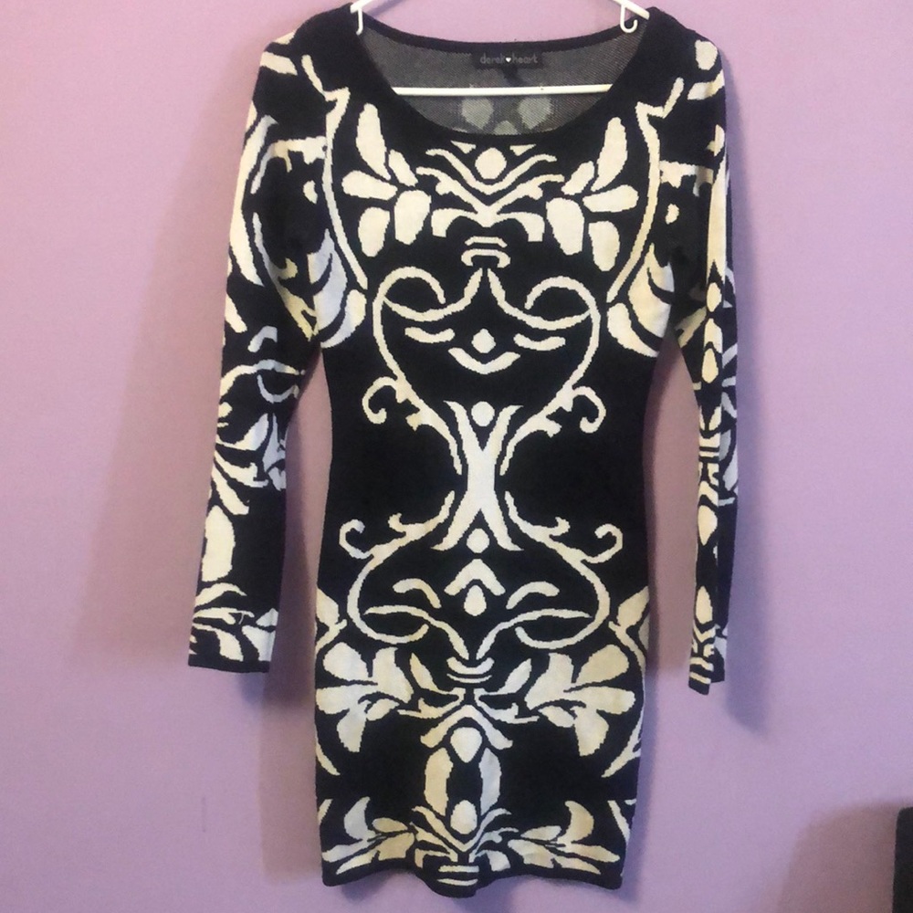 Derek Heart Sweater Dress Sz S